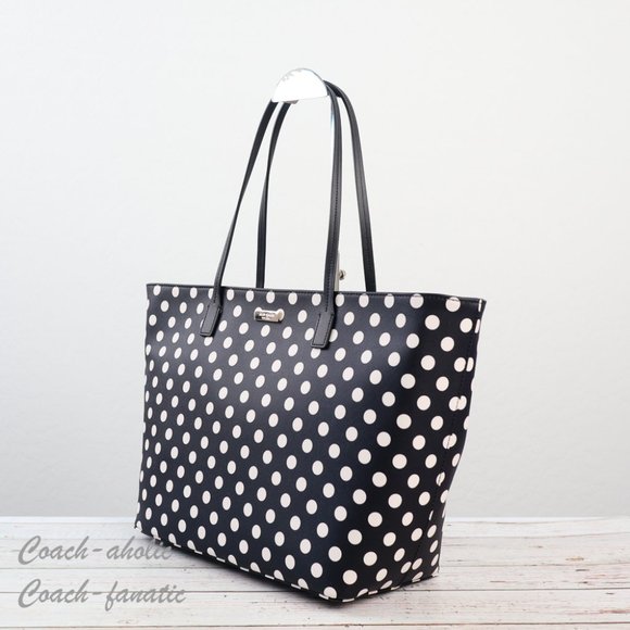 NWT Kate Spade K6844 Shore Street  Margareta Zip Top Tote in Polka Dot - Picture 4 of 10